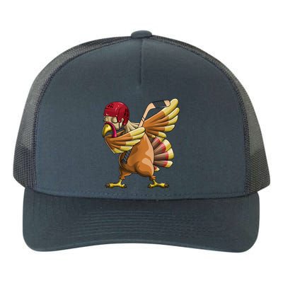 Thanksgiving Dabbing Turkey Funny Hockey Dab Dance Pilgrim Gift Yupoong Adult 5-Panel Trucker Hat