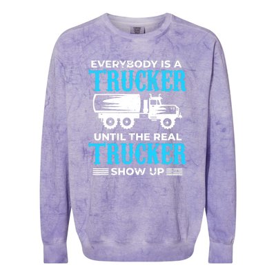 Truck Driver Truck Driver Dumper Driver Professional Driver Tipper Colorblast Crewneck Sweatshirt