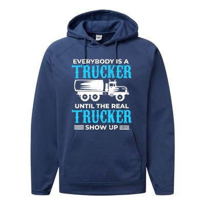 Truck Driver Truck Driver Dumper Driver Professional Driver Tipper Performance Fleece Hoodie