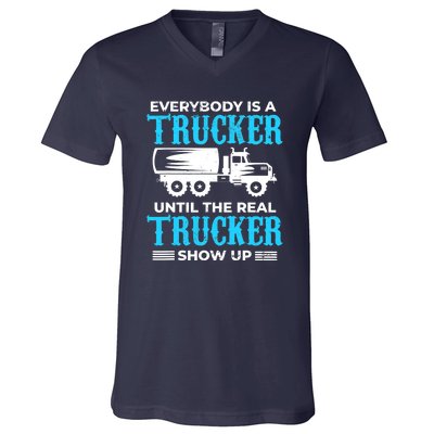 Truck Driver Truck Driver Dumper Driver Professional Driver Tipper V-Neck T-Shirt