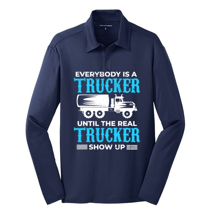 Truck Driver Truck Driver Dumper Driver Professional Driver Tipper Silk Touch Performance Long Sleeve Polo