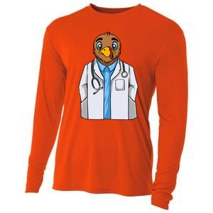 Turkey Doctor Thanksgiving Day Dr Med School Medical Student Gift Cooling Performance Long Sleeve Crew