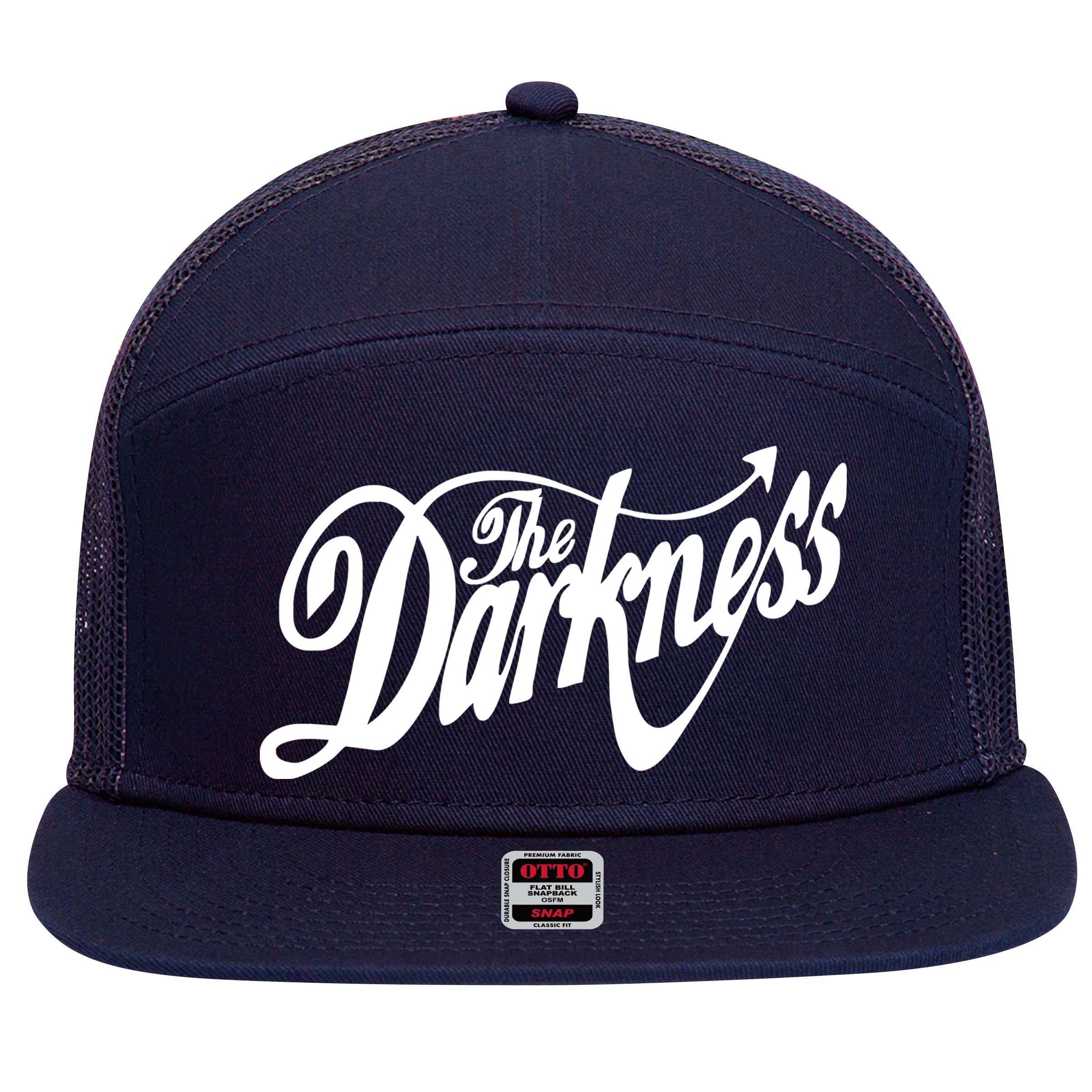 THE DARKNESS 7 Panel Mesh Trucker Snapback Hat