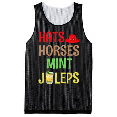 Talk Derby To Me Hats Horses Mint Juleps Mesh Reversible Basketball Jersey Tank