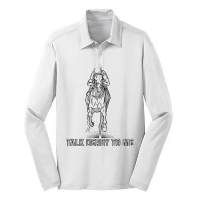 Talk Derby To Me Silk Touch Performance Long Sleeve Polo