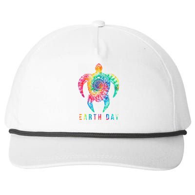 Tie Dye Turtle Lover Earth Day 2024 Costume Environmental Snapback Five-Panel Rope Hat