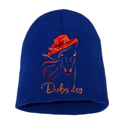 Talk Derby To MeBig Hat Cool Derby Day Horse Lover Short Acrylic Beanie