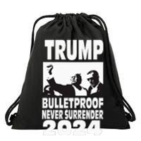 Teflon Don Trump 2024 Bulletproof Never Surrender Legend Drawstring Bag