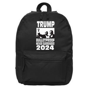 Teflon Don Trump 2024 Bulletproof Never Surrender Legend 16 in Basic Backpack