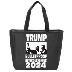 Teflon Don Trump 2024 Bulletproof Never Surrender Legend Zip Tote Bag