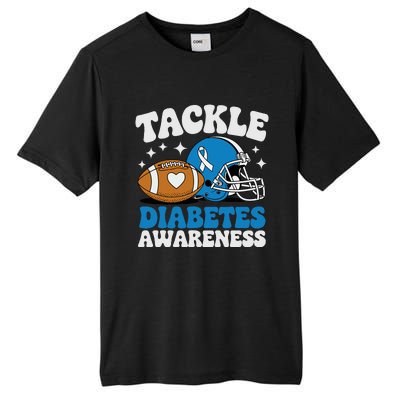 Tackle Diabetic Type 1 Blue Football Diabetes Awareness T1d Tall Fusion ChromaSoft Performance T-Shirt