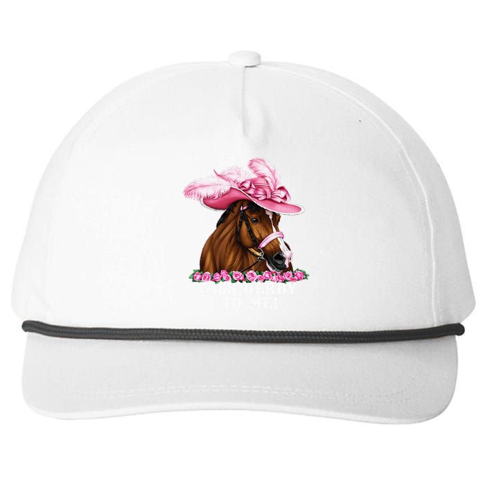 Talk Derby To Me Funny Horse Racing Lover Snapback Five-Panel Rope Hat