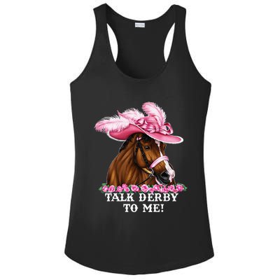 Talk Derby To Me Funny Horse Racing Lover Ladies PosiCharge Competitor Racerback Tank