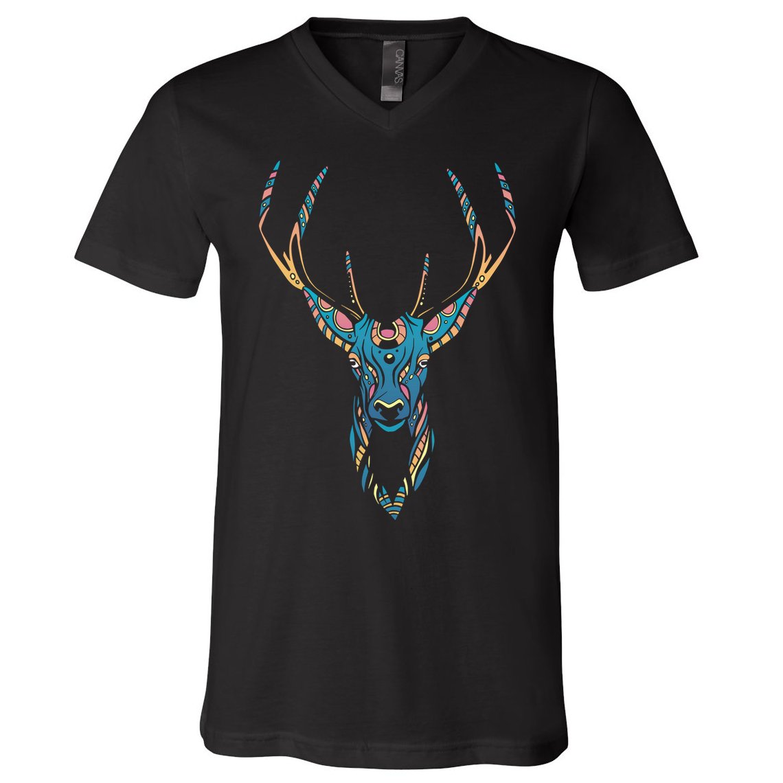 Trippy Deer V-Neck T-Shirt
