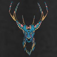 Trippy Deer 11oz C Handle Ceramic Mug