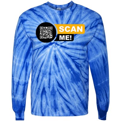 Trump Dance Troll Qr Funny President Trump Dance Code Back Tie-Dye Long Sleeve Shirt