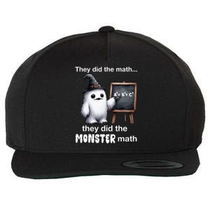 They Did The Monster Math Yeti Funny Halloween Teacher Wool Snapback Cap