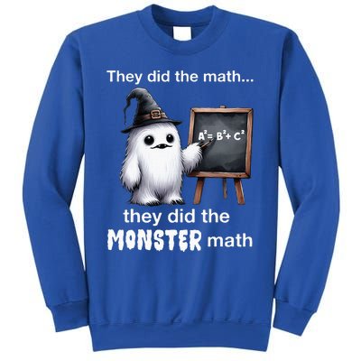 They Did The Monster Math Yeti Funny Halloween Teacher Sweatshirt