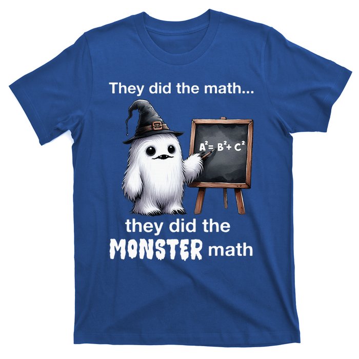 They Did The Monster Math Yeti Funny Halloween Teacher T-Shirt