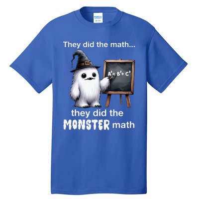 They Did The Monster Math Yeti Funny Halloween Teacher Tall T-Shirt