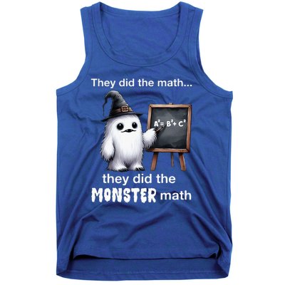 They Did The Monster Math Yeti Funny Halloween Teacher Tank Top