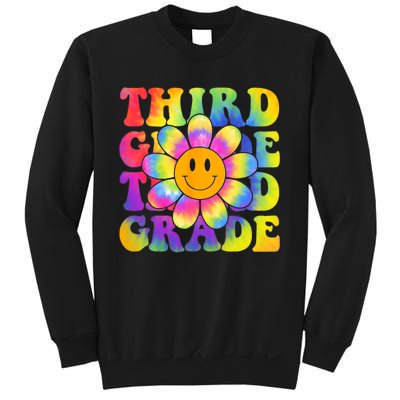 Tie Dye Third Grade Daisy Colorful Back To School Teacher Sweatshirt