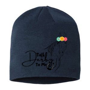 Talk Derby To Me Derby Horse Racing Funny Horse Racing Sustainable Beanie