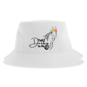 Talk Derby To Me Derby Horse Racing Funny Horse Racing Sustainable Bucket Hat