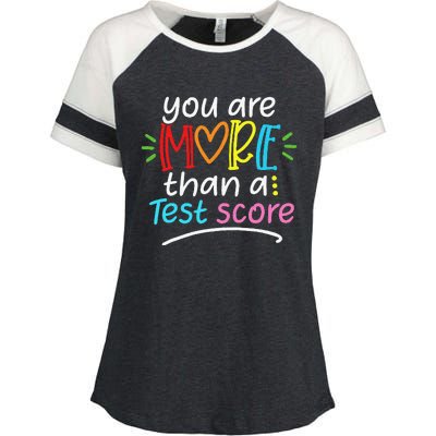 Test Day Teacher You Are More Than a Test Score Enza Ladies Jersey Colorblock Tee