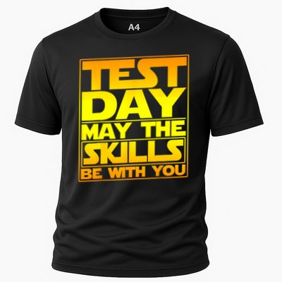 Testing Day Test Day May The Skills Be With You T.e.a.c.h.e.r Cooling Performance Crew T-Shirt