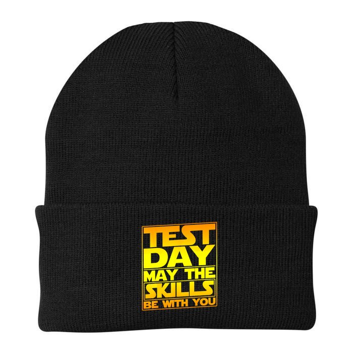 Testing Day Test Day May The Skills Be With You T.e.a.c.h.e.r Knit Cap Winter Beanie