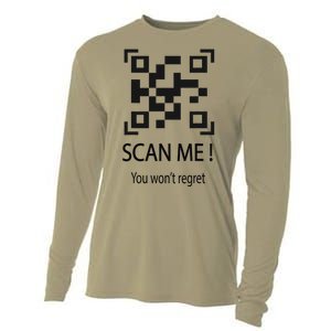 Trump Dancing Troll Scan Qr Funny President Trump Dance Code Cooling Performance Long Sleeve Crew