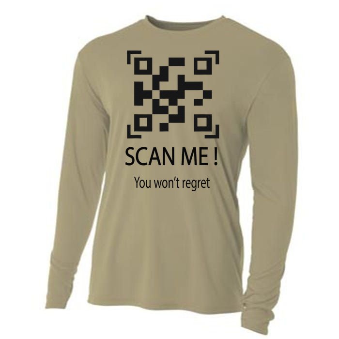 Trump Dancing Troll Scan Qr Funny President Trump Dance Code Cooling Performance Long Sleeve Crew