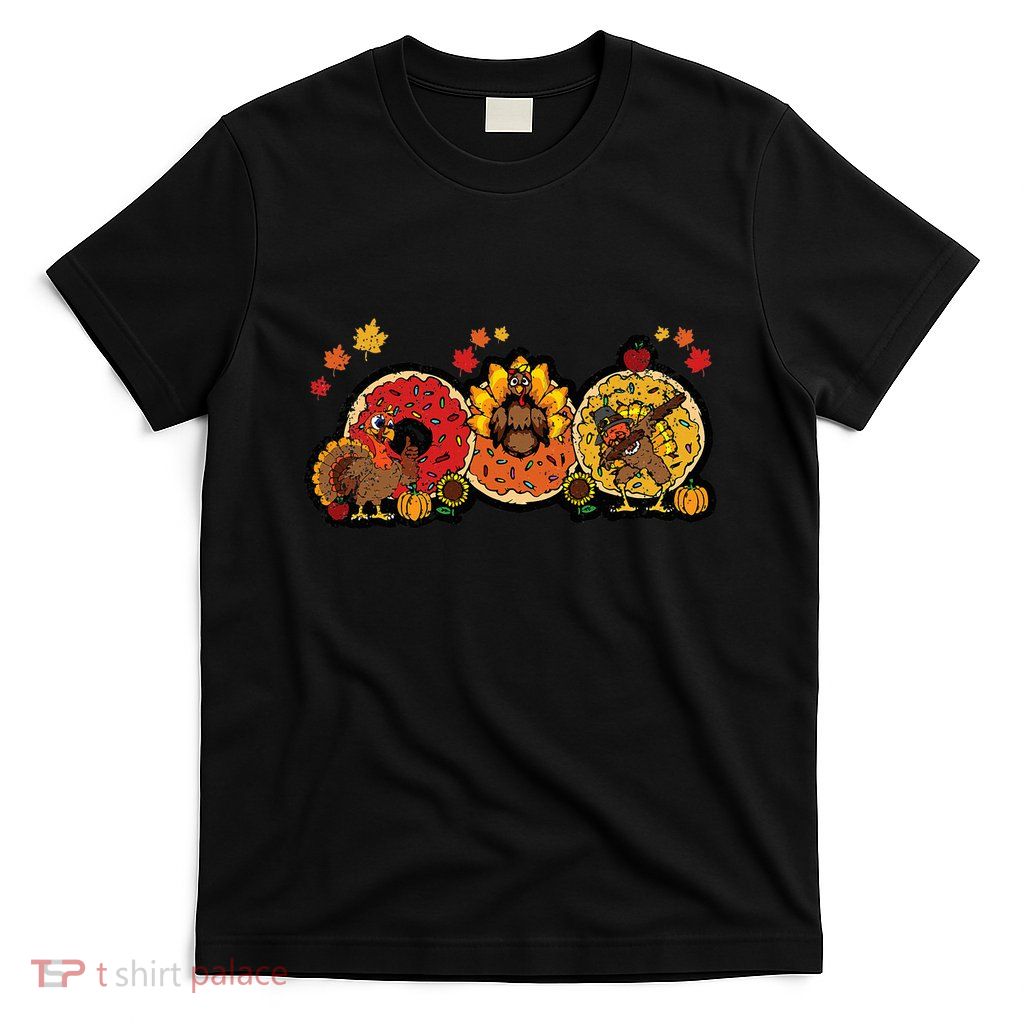 Turkey Donut Thanksgiving Day Funny Doughnut T-Shirt