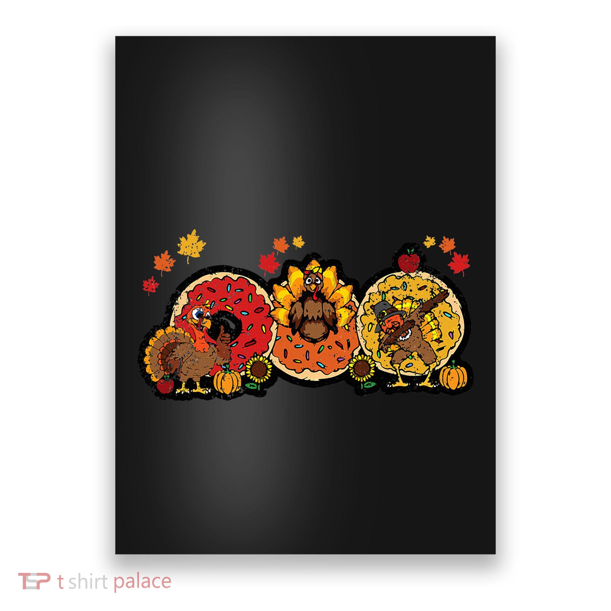 Turkey Donut Thanksgiving Day Funny Doughnut Poster