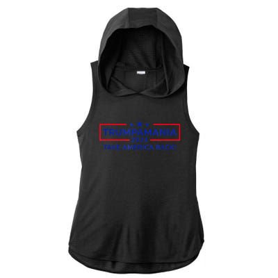 Trumpamania Donald Trump 2024 Take America Back Election Republican President Ladies PosiCharge Tri-Blend Wicking Draft Hoodie Tank