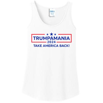 Trumpamania Donald Trump 2024 Take America Back Election Republican President Ladies Essential Tank