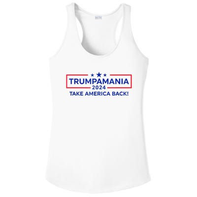 Trumpamania Donald Trump 2024 Take America Back Election Republican President Ladies PosiCharge Competitor Racerback Tank