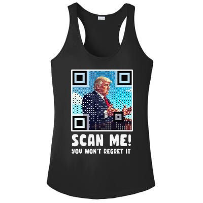 Trump Dance Troll Qr Funny President Trump Dance Code Back Ladies PosiCharge Competitor Racerback Tank