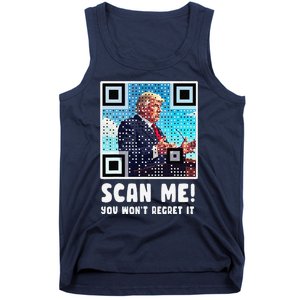 Trump Dance Troll Qr Funny President Trump Dance Code Back Tank Top