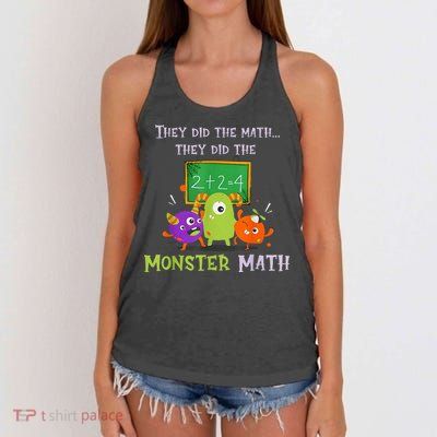 They Did The Math They Did The Monster Math Women's Knotted Racerback Tank