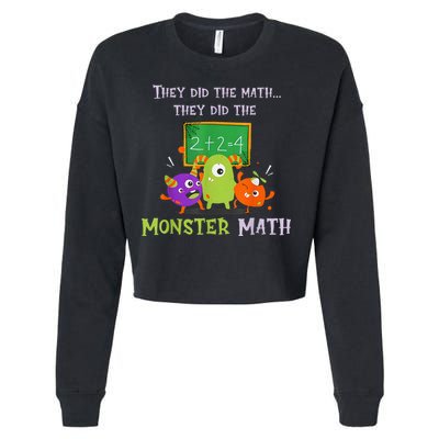 They Did The Math They Did The Monster Math Cropped Pullover Crew