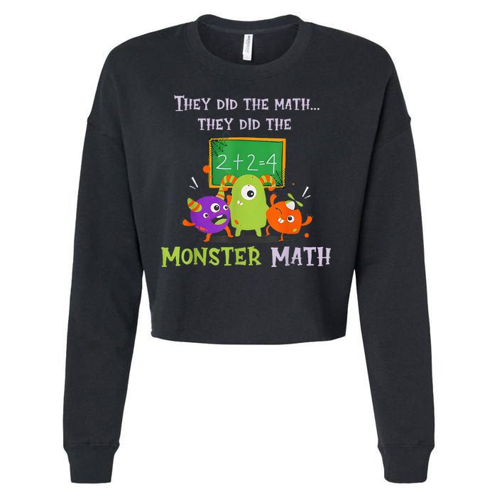 They Did The Math They Did The Monster Math Cropped Pullover Crew