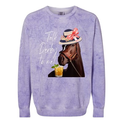 Talk Derby To Me Horse Colorblast Crewneck Sweatshirt