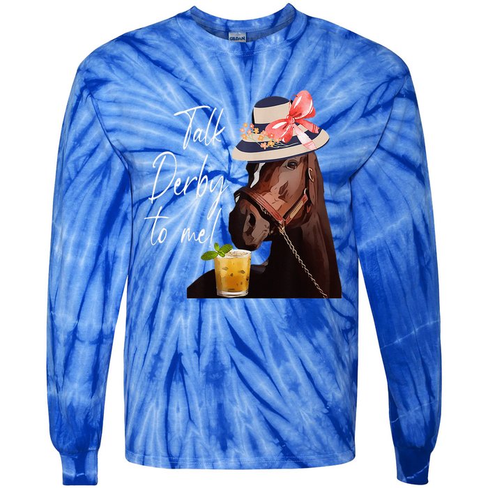 Talk Derby To Me Horse Tie-Dye Long Sleeve Shirt