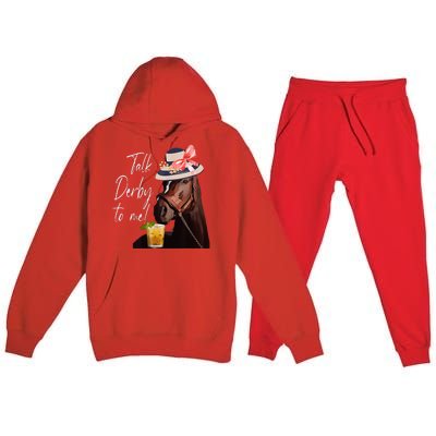 Talk Derby To Me Horse Premium Hooded Sweatsuit Set