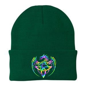 Tie Dye Tribal Celtic Knot Fantasy Dragon Knit Cap Winter Beanie