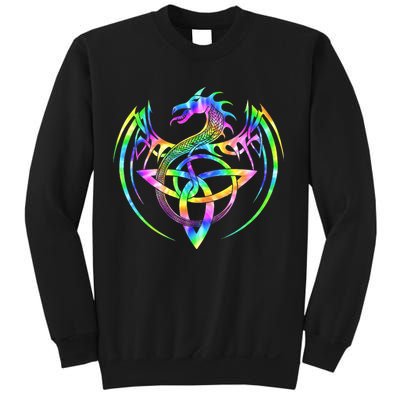 Tie Dye Tribal Celtic Knot Fantasy Dragon Sweatshirt