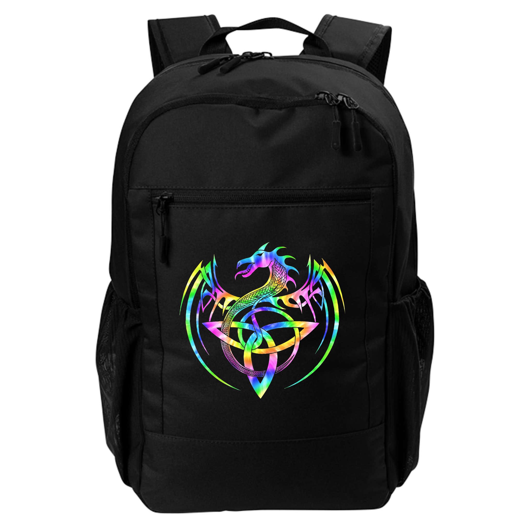 Tie Dye Tribal Celtic Knot Fantasy Dragon Backpack