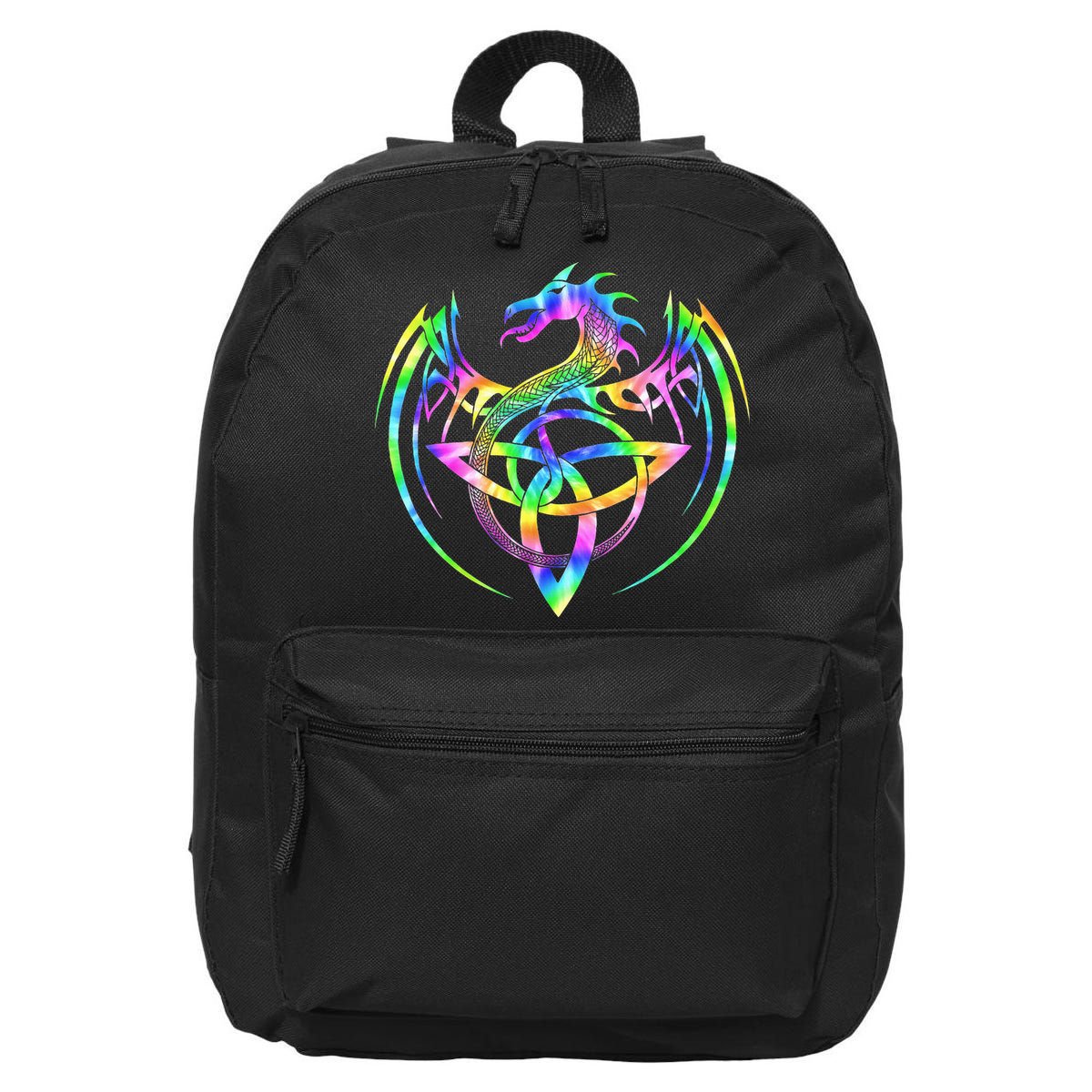 Tie Dye Tribal Celtic Knot Fantasy Dragon 16 in Basic Backpack